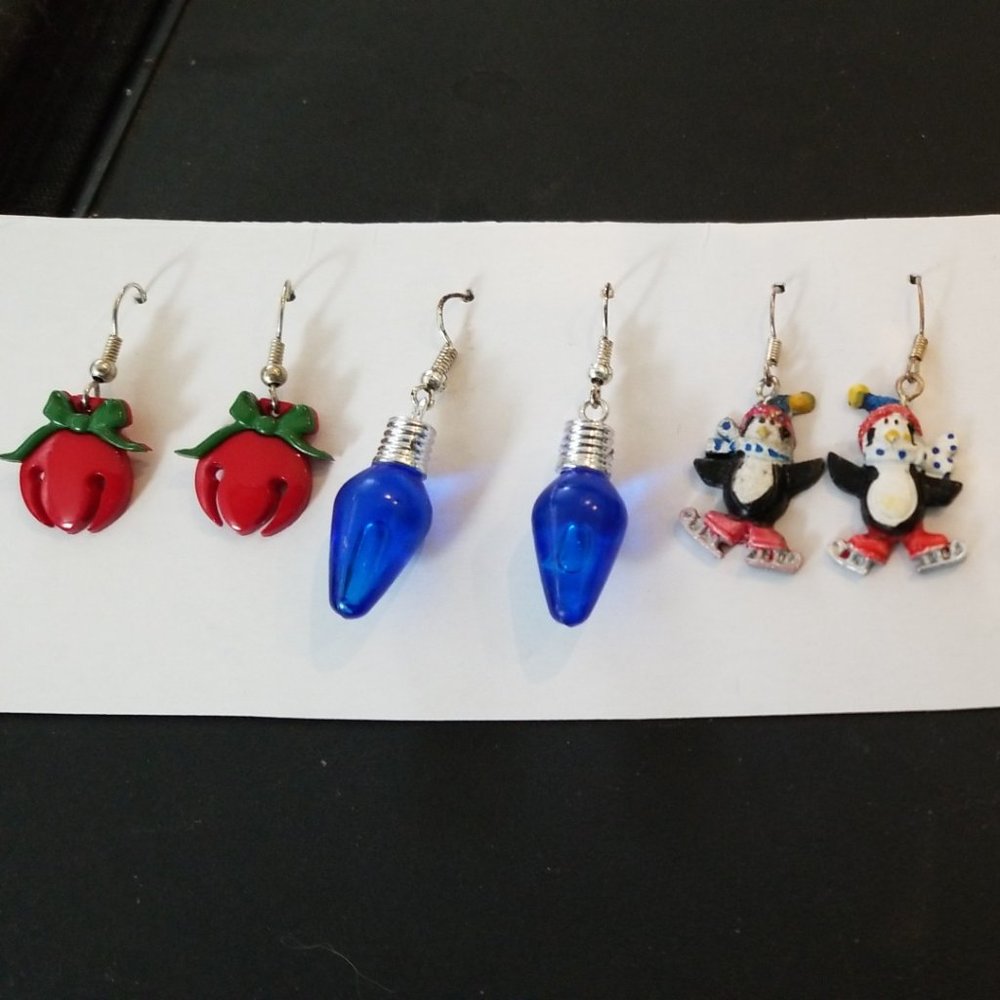 Lot of Holiday Themed Earrings